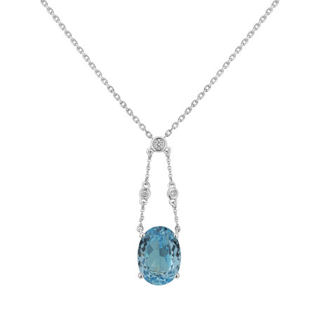 Diamond pendant with Topaz Koridon