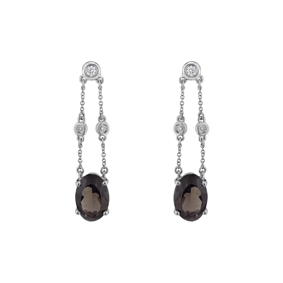 Diamond earrings with Quartz Teressa