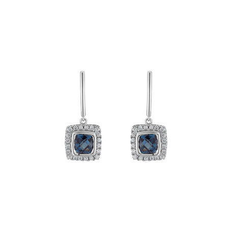 Diamond earrings with Topaz Morcant