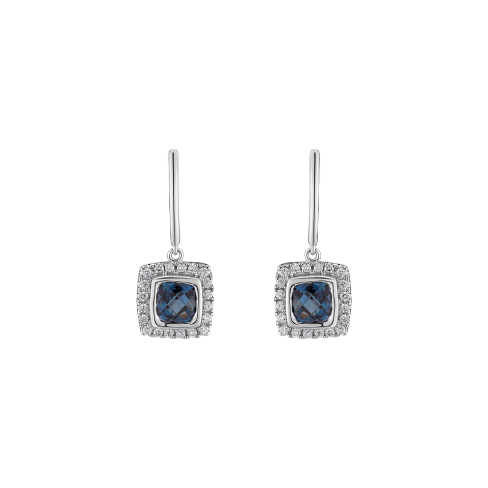 Diamond earrings with Topaz Morcant