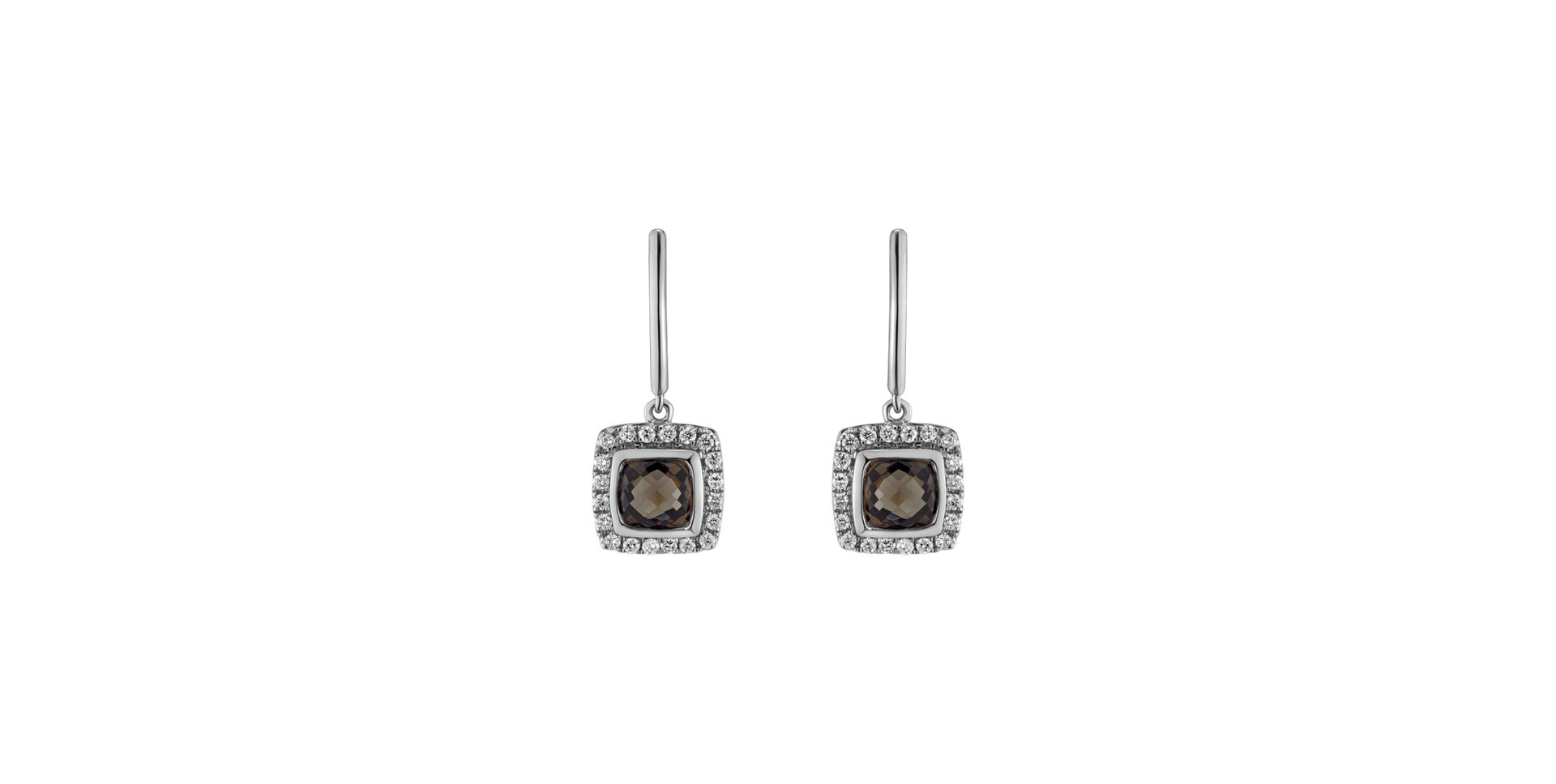 Diamond earrings with Quartz Morcant