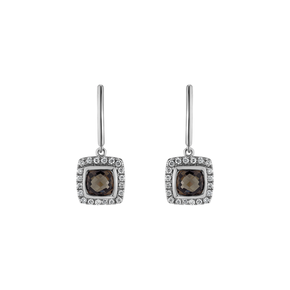 Diamond earrings with Quartz Morcant