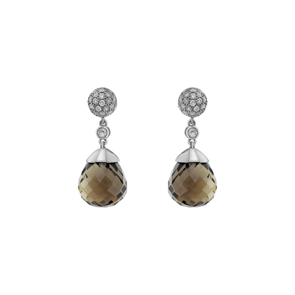 Diamond earrings with Quartz Gianpaola