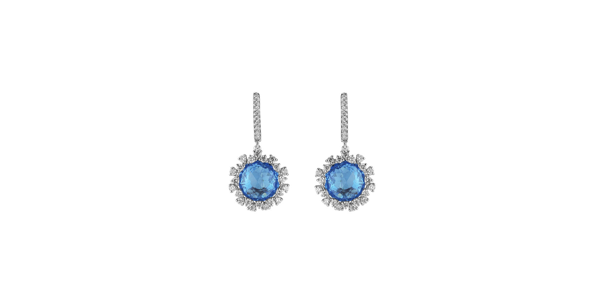Diamond earrings with Topaz Vera