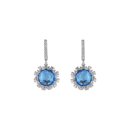 Diamond earrings with Topaz Vera