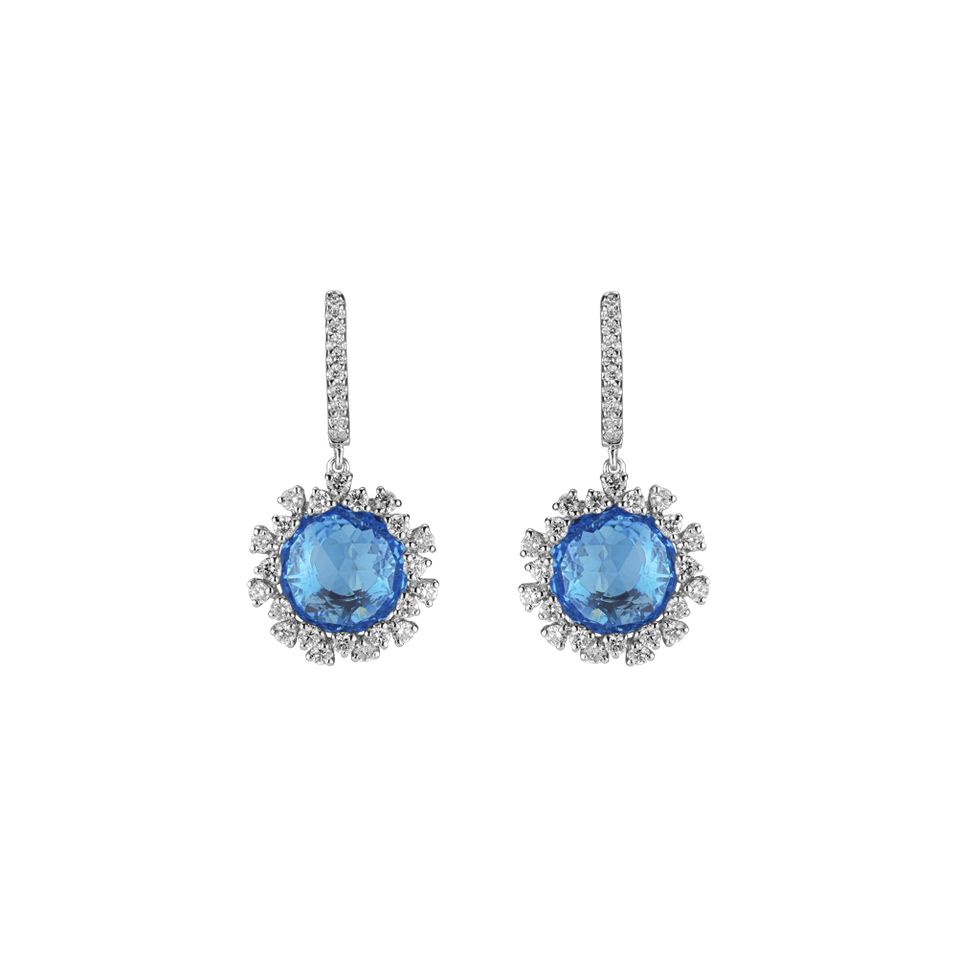 Diamond earrings with Topaz Vera