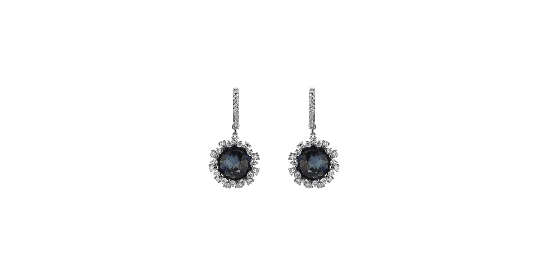 Diamond earrings with Topaz Vera