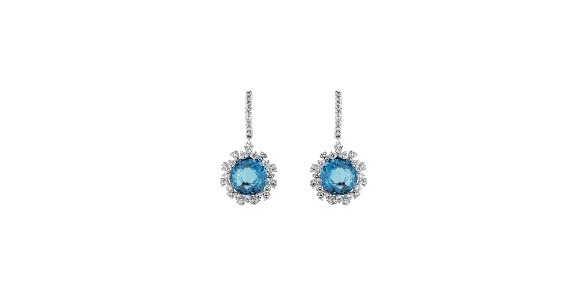 Diamond earrings with Topaz Vera