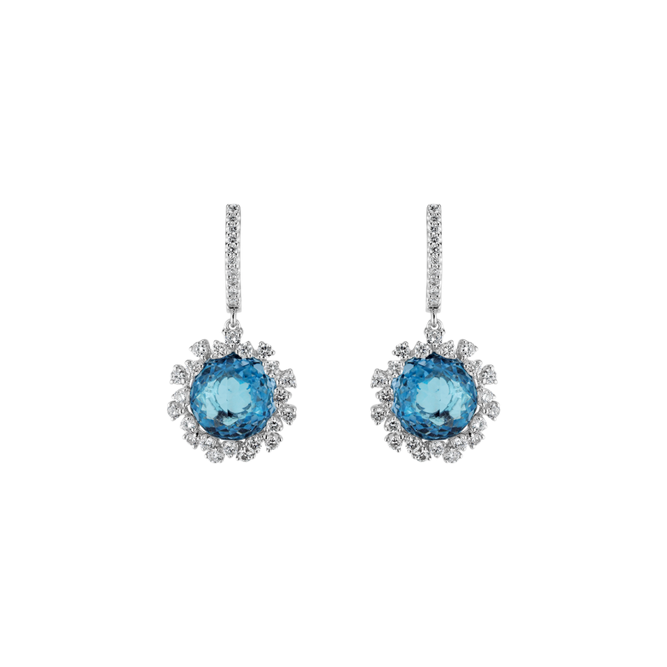 Diamond earrings with Topaz Vera