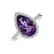Diamond rings with Amethyst Emily2
