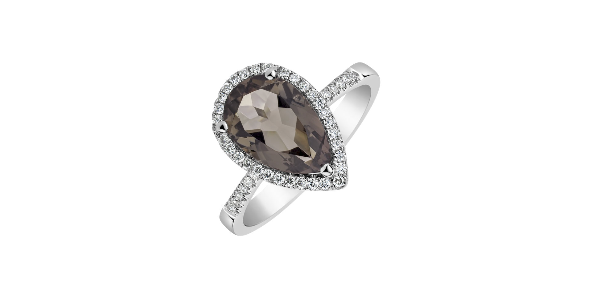 Diamond ring with Quartz Emily