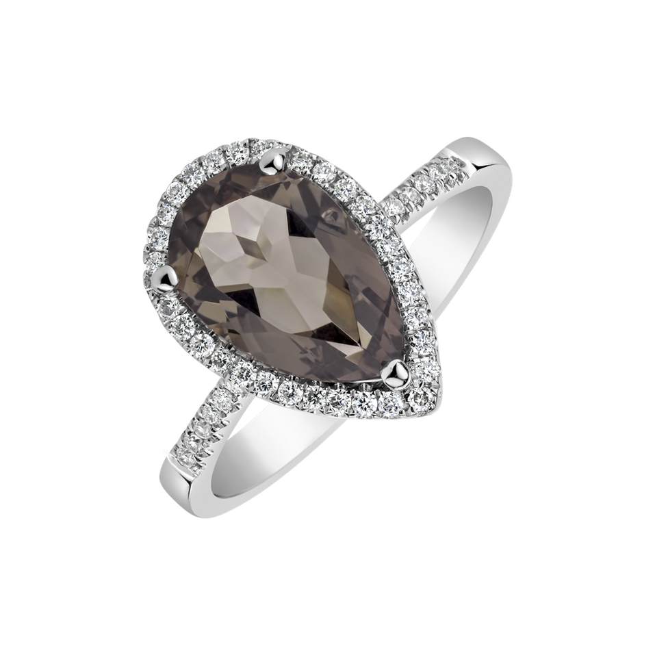 Diamond ring with Quartz Emily