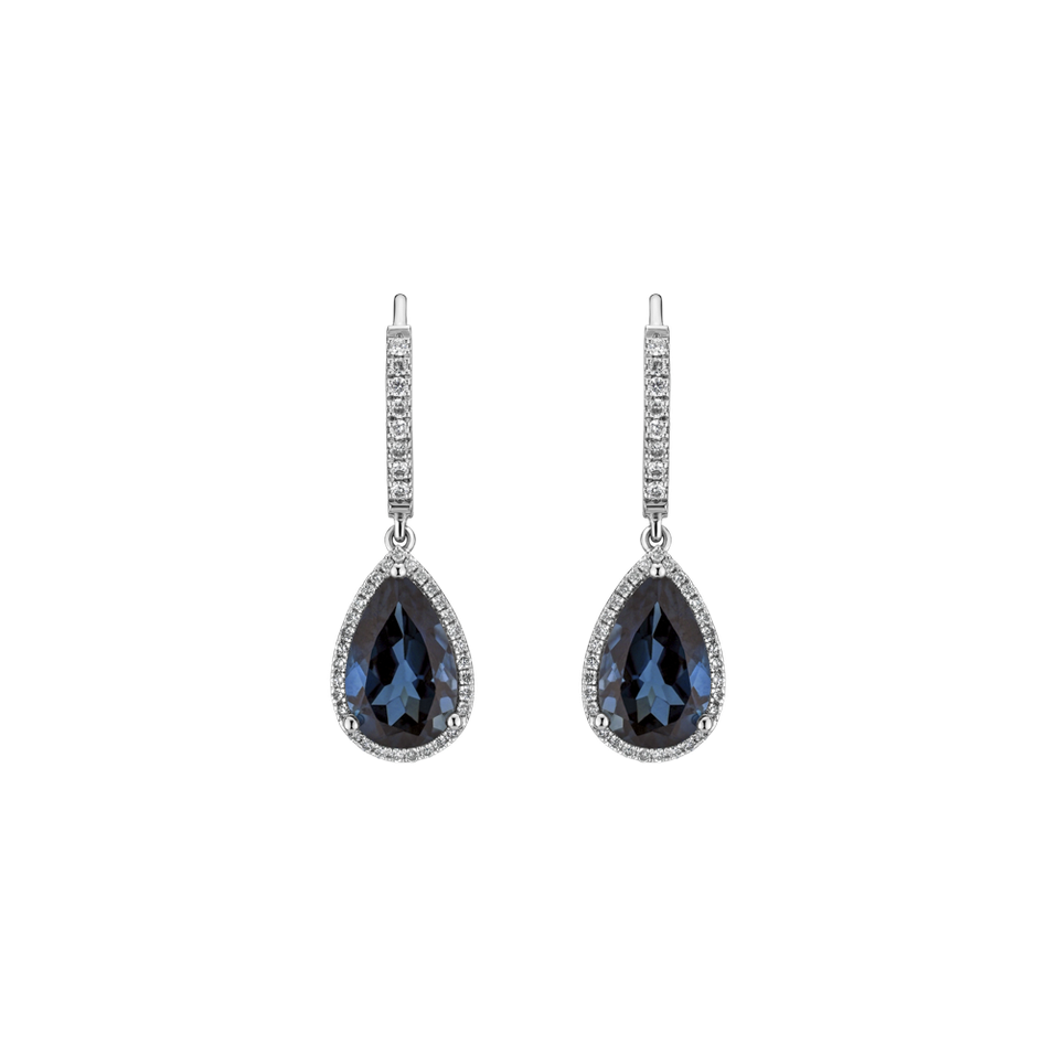 Diamond earrings with Topaz Maryam