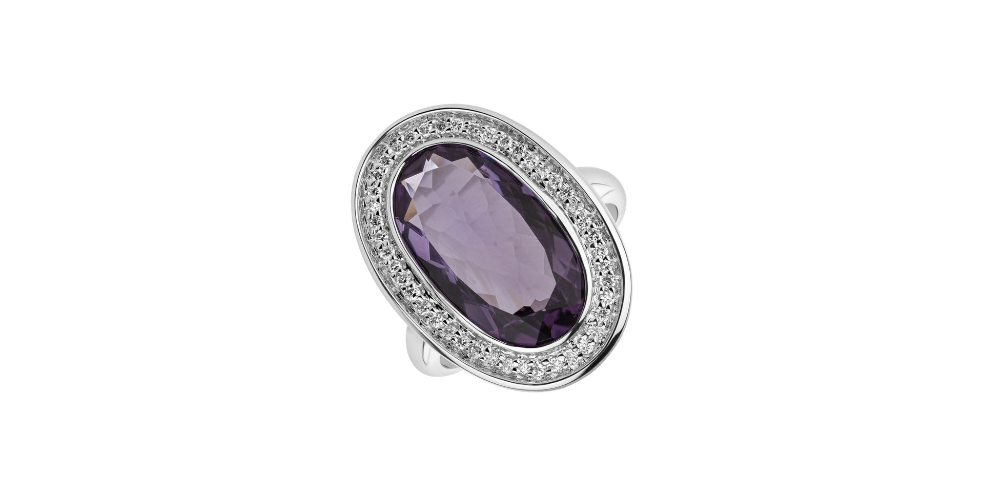 Diamond rings with Amethyst Odilon