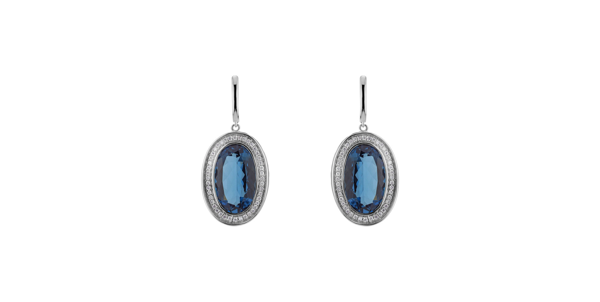 Diamond earrings with Topaz Melissa