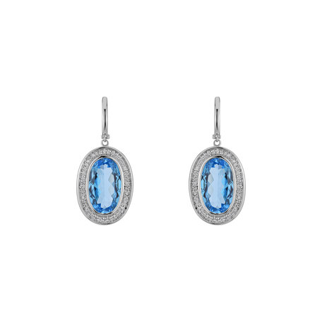 Diamond earrings with Topaz Melissa