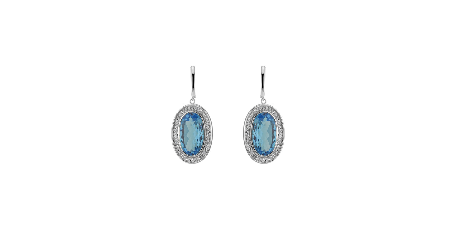 Diamond earrings with Topaz Melissa