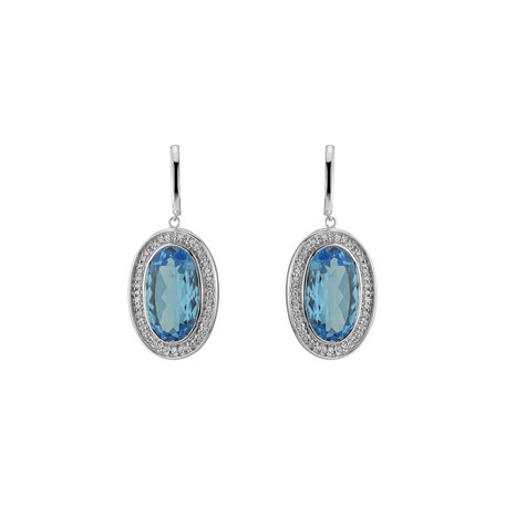 Diamond earrings with Topaz Melissa