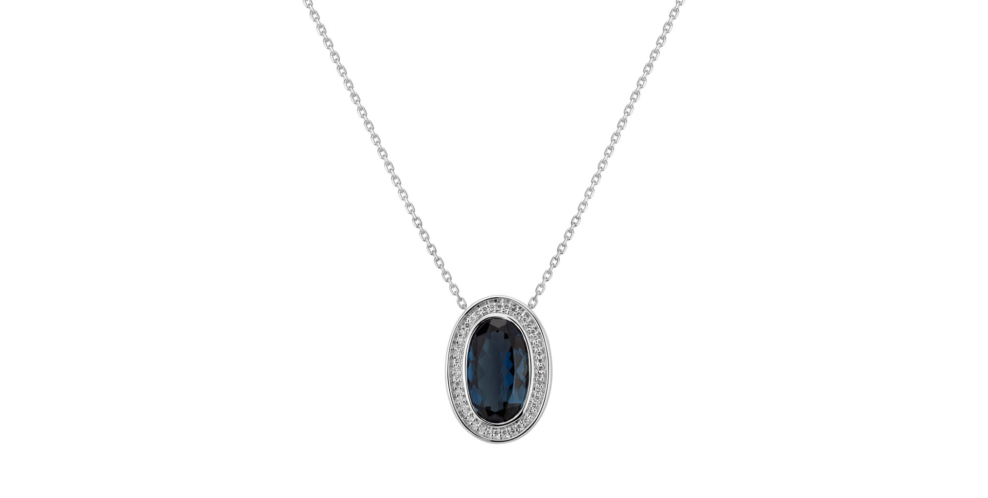 Diamond pendant with Topaz Vanza