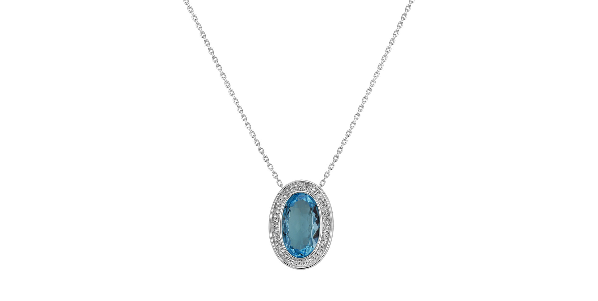 Diamond pendant with Topaz Vanza