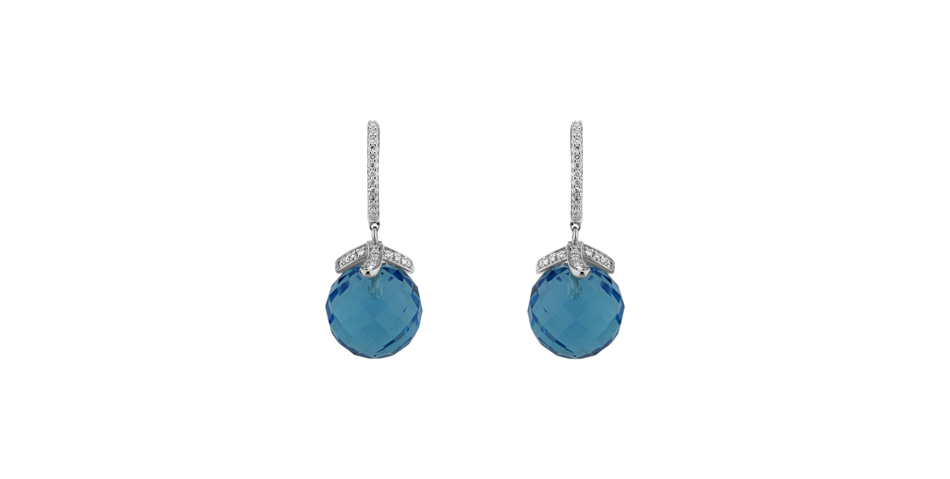Diamond earrings with Topaz Wing Relaxation