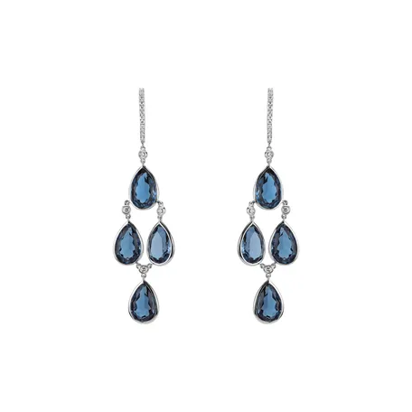 Diamond earrings and Topaz Dita