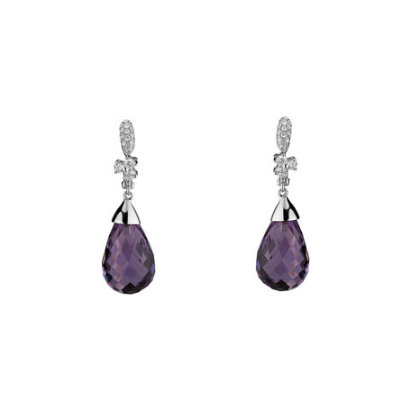 Diamond earrings with Amethyst Nena