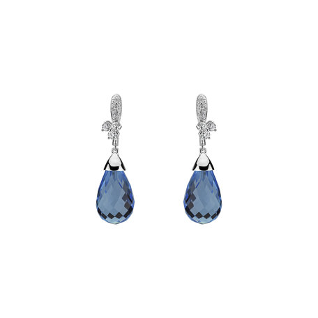 Diamond earrings with Topaz Nena
