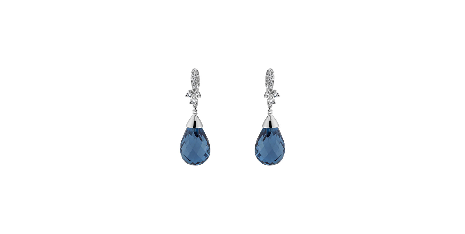 Diamond earrings with Topaz Nena