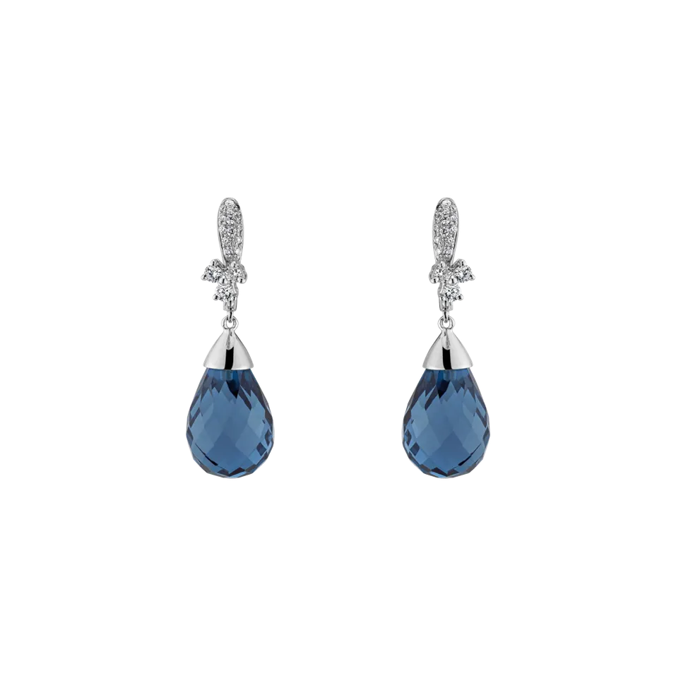 Diamond earrings with Topaz Nena
