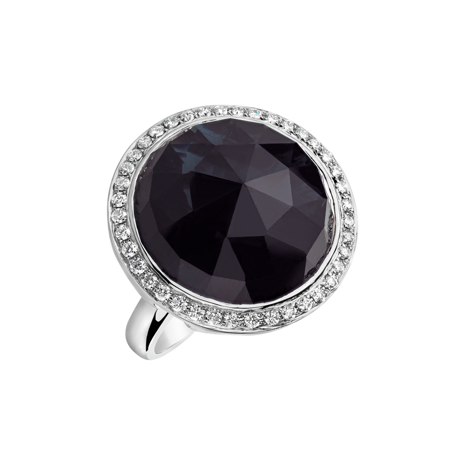 Diamond ring with Topaz Freccia
