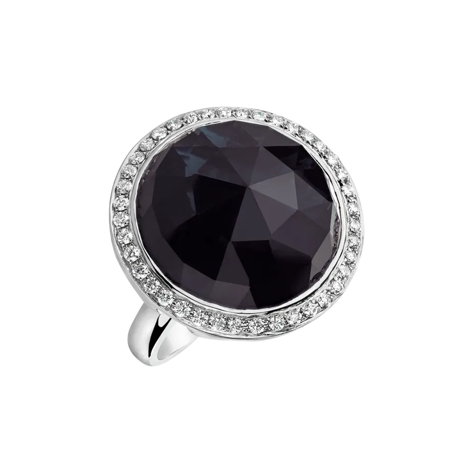 Diamond ring with Topaz Freccia