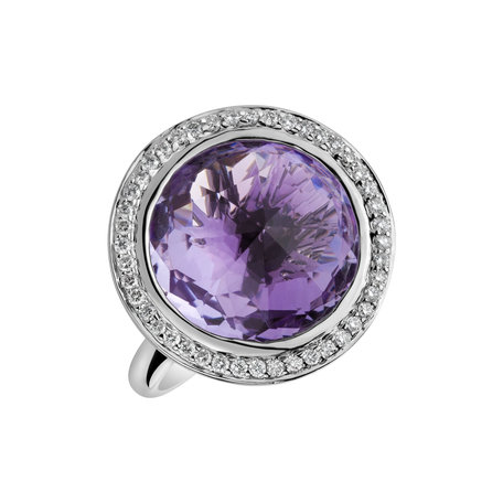 Diamond rings with Amethyst Astral Eminence
