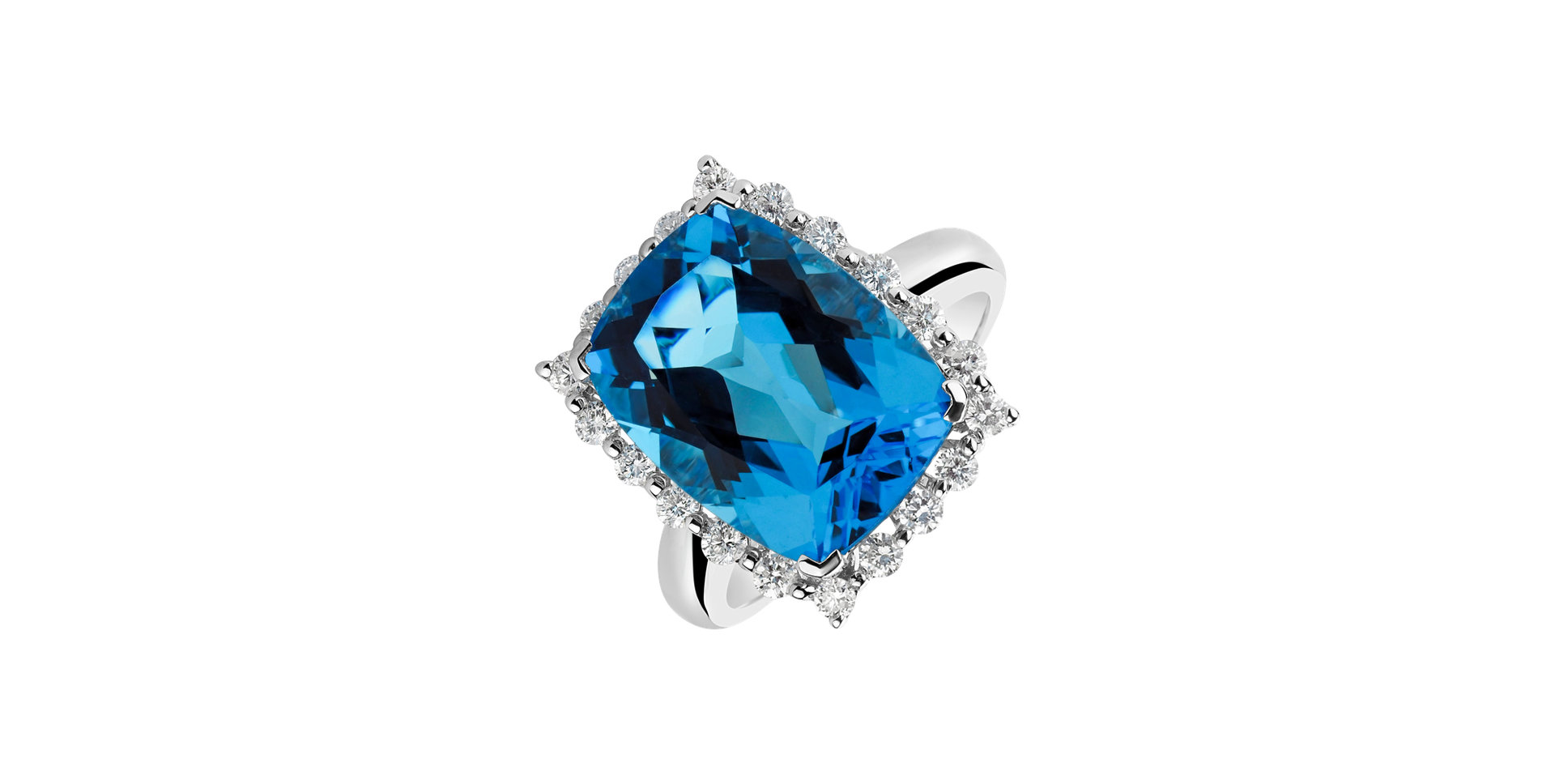 Diamond ring with Topaz Justin