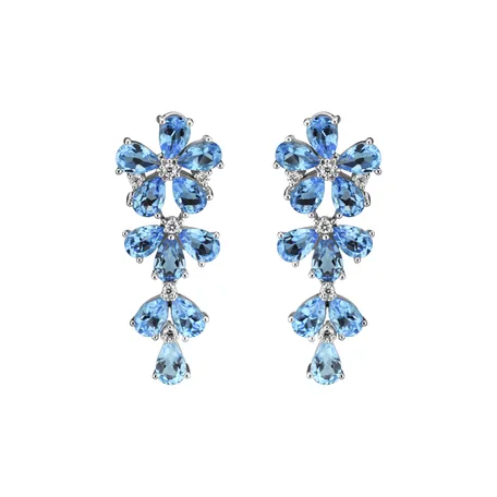 Diamond earrings and Topaz Witching Scarlett