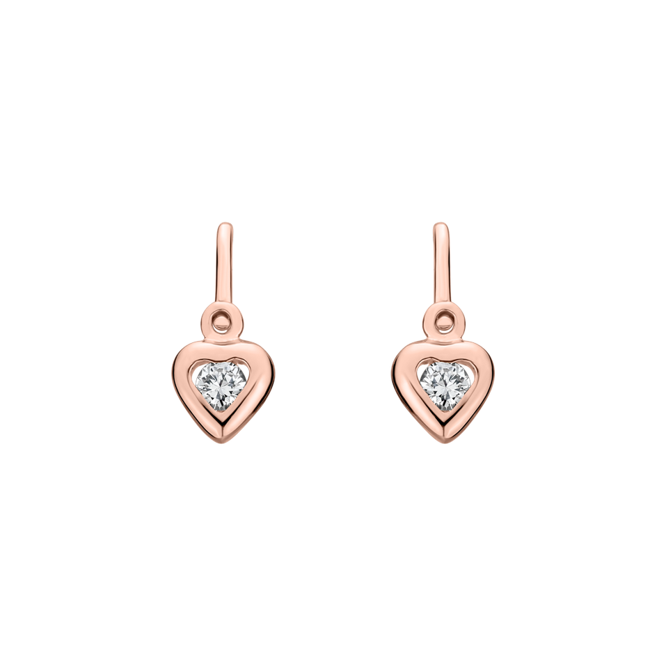 Children's diamond earrings Cute Kid