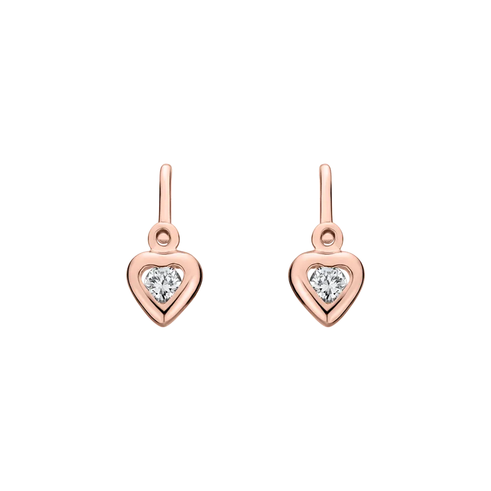 Children's diamond earrings Cute Kid