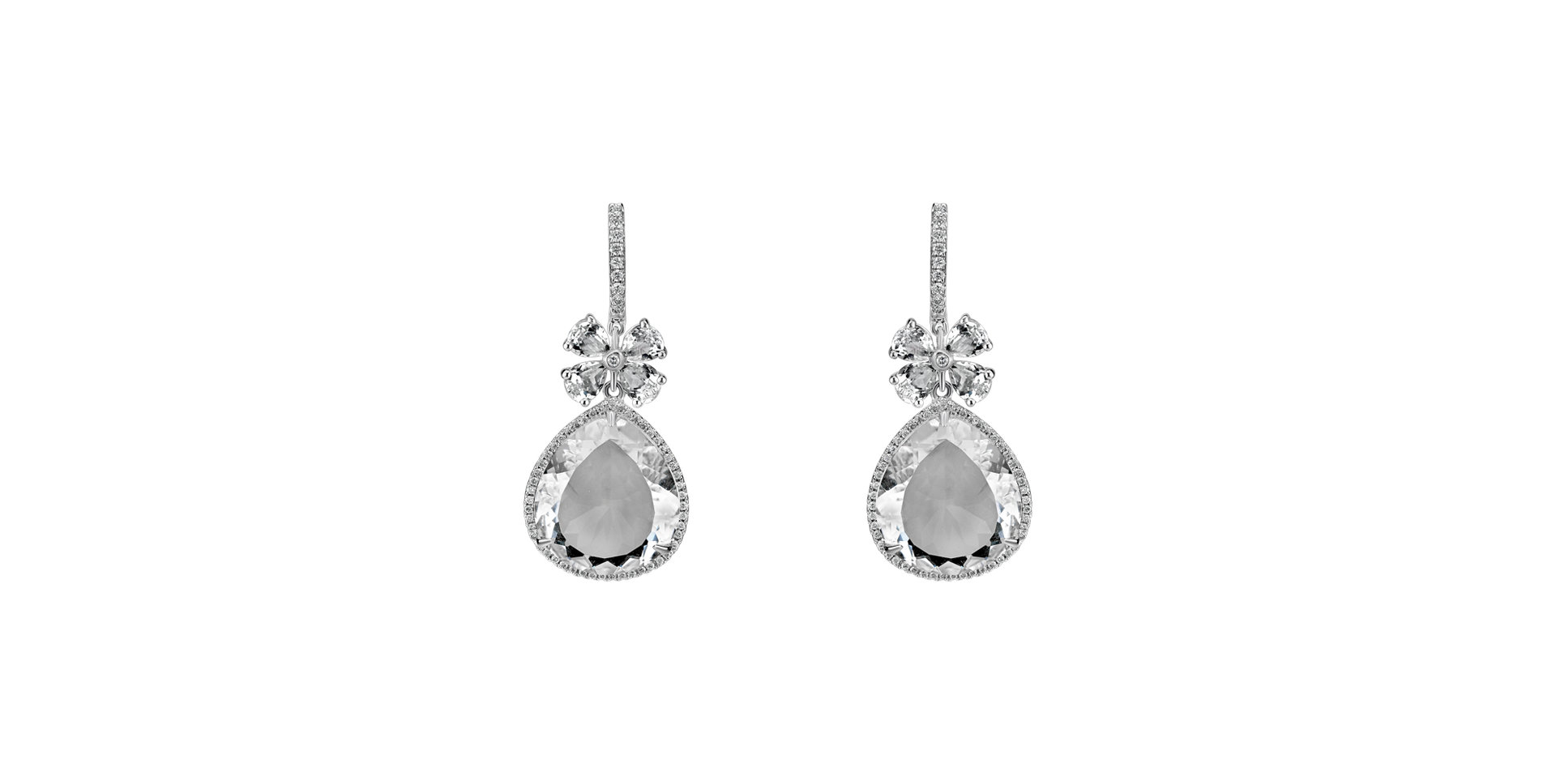 Diamond earrings with Topaz Lilith