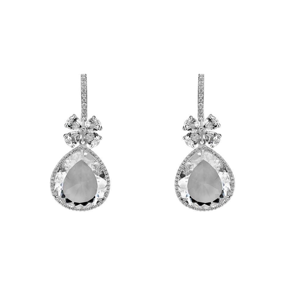 Diamond earrings with Topaz Lilith