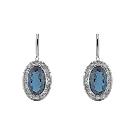 Diamond earrings with Topaz Sabrina Spell