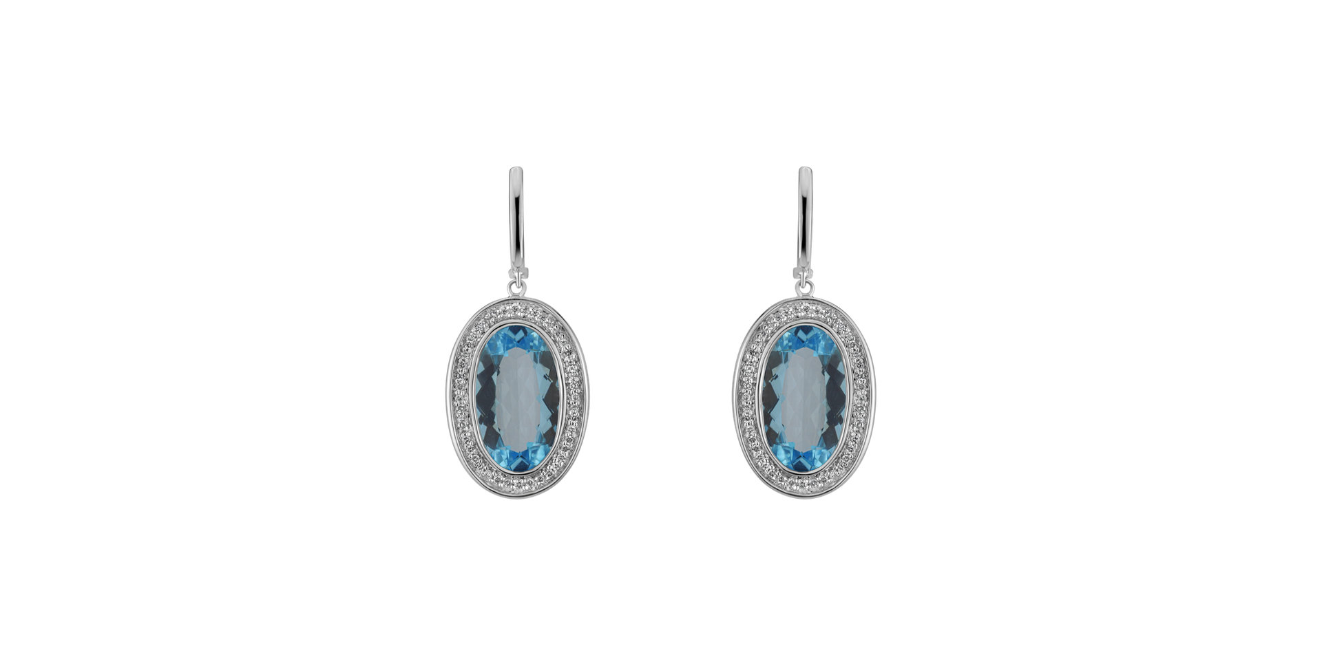 Diamond earrings with Topaz Sabrina Spell
