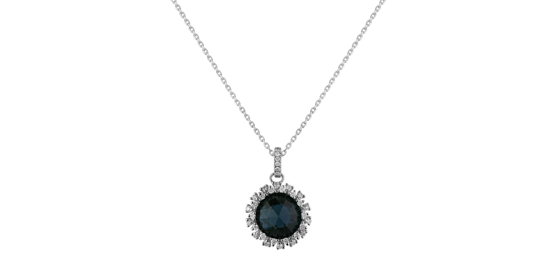 Diamond pendant with Topaz Gaven