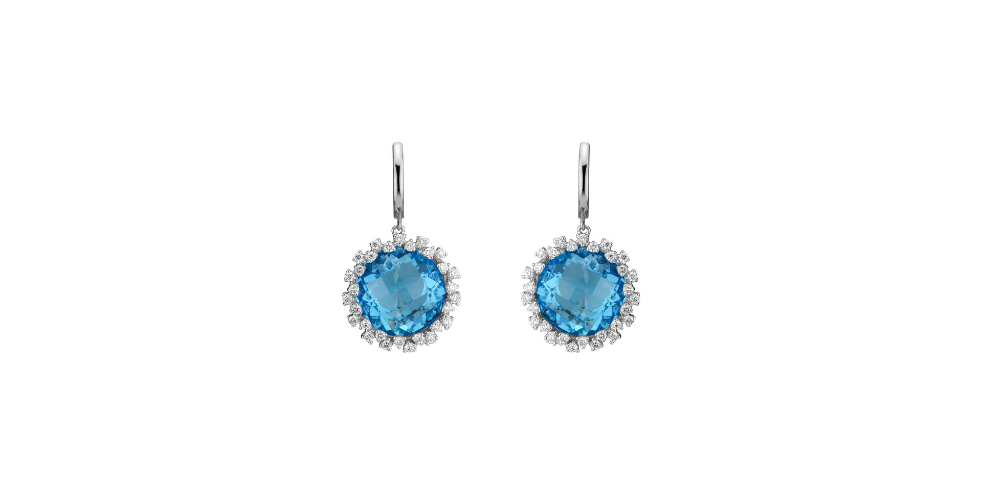 Diamond earrings with Topaz Sally