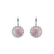 Diamond earrings with Rose Quartz Sally2