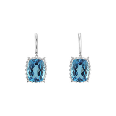 Diamond earrings with Topaz Hawthorn