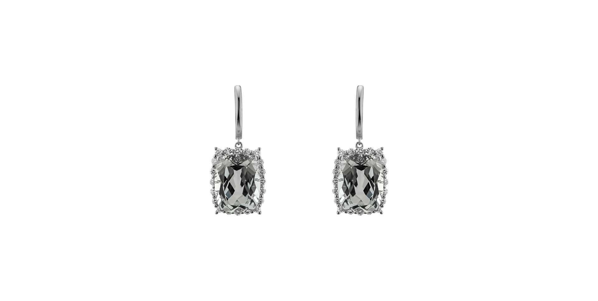 Diamond earrings with Topaz Hawthorn