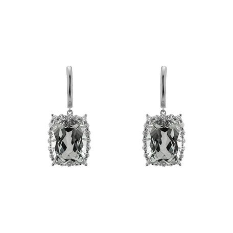 Diamond earrings with Topaz Hawthorn
