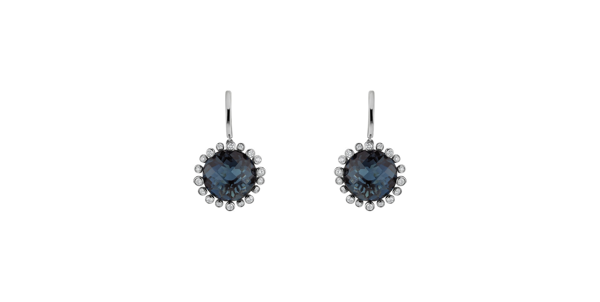 Diamond earrings with Topaz Sandra