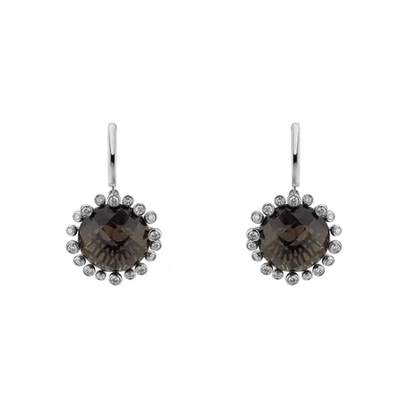 Diamond earrings with Quartz Sandra