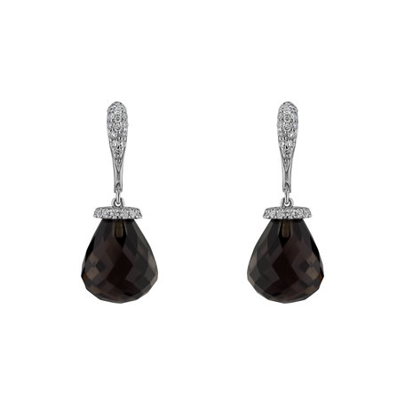 Diamond earrings with Quartz Traugott